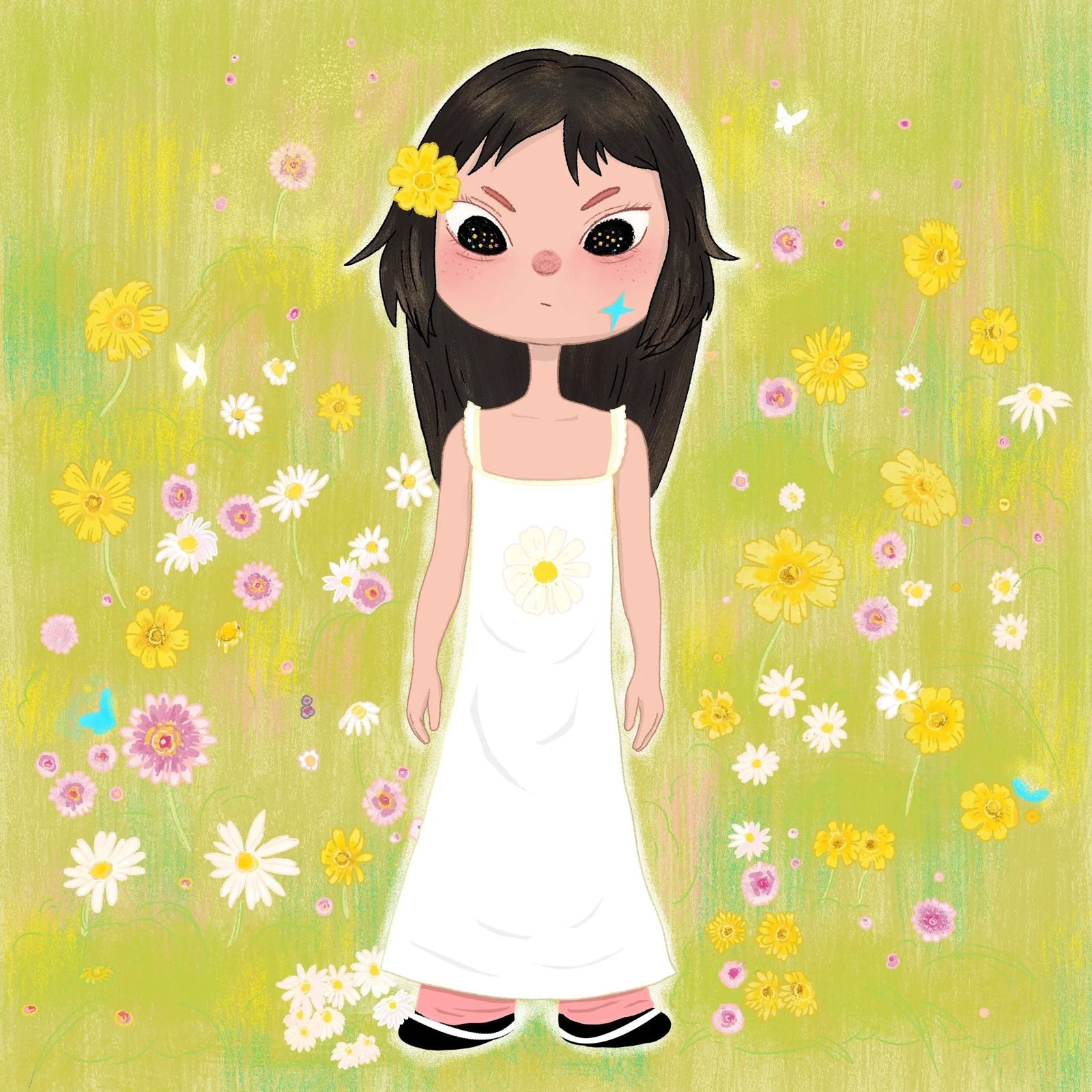 Zoe's illustrated self-portrait